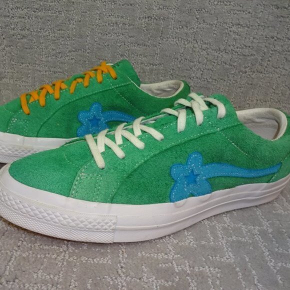Converse One Star OX x Golf Le Fleur Jolly Size M 12 W 14 Green Suede 160322C - Picture 1 of 9